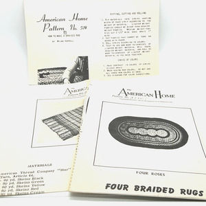 American Home Rug Vintage Rug Patterns #A759, 514, A972 HTF RARE